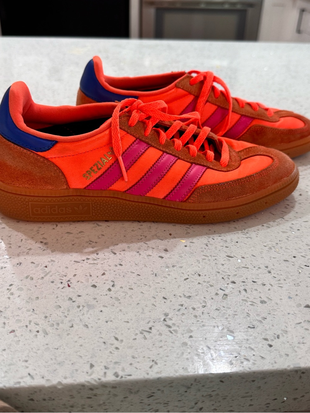 adidas Spezial Orange & Pink Suede-Textile Sneakers